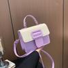 Contrasting Color Fashion Handbag Spring Versatile Foreign Style Shoulder Messenger Bag Small Square Bag Women