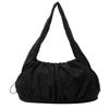 Drawstring Cloud Crossbody Bag Pleated Casual Underarm Bag Handbag Canvas Shoulder Bag  School