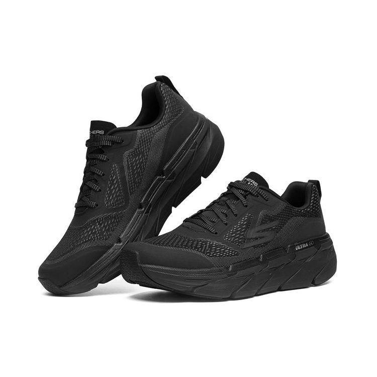 Skechers Максимальная амортизация Звездные Беговые Кроссовки Мужские Беговые Кроссовки Черный Серый 54450-BKCC