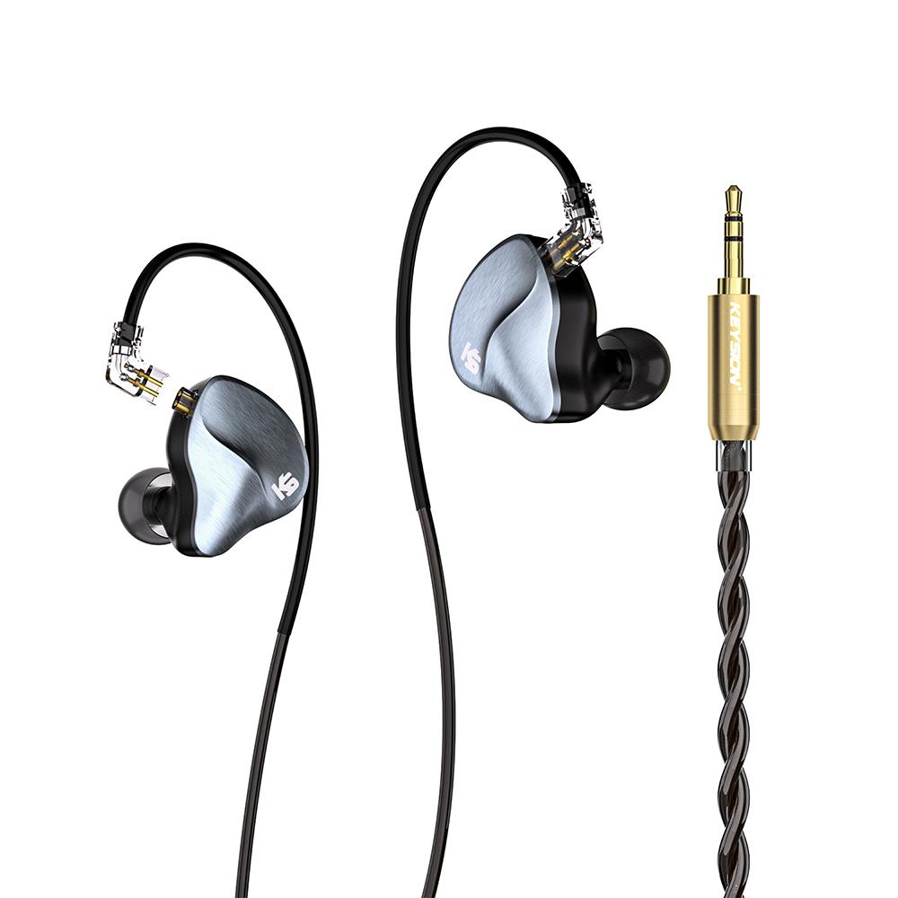 KEYSION Внутриканальные Hi-Fi наушники 1DD+1 Knowles BA гибридный драйвер IEM проводные наушники со съемным 0,78 мм 2-контактным 3,5 мм OFC посеребренным кабелем