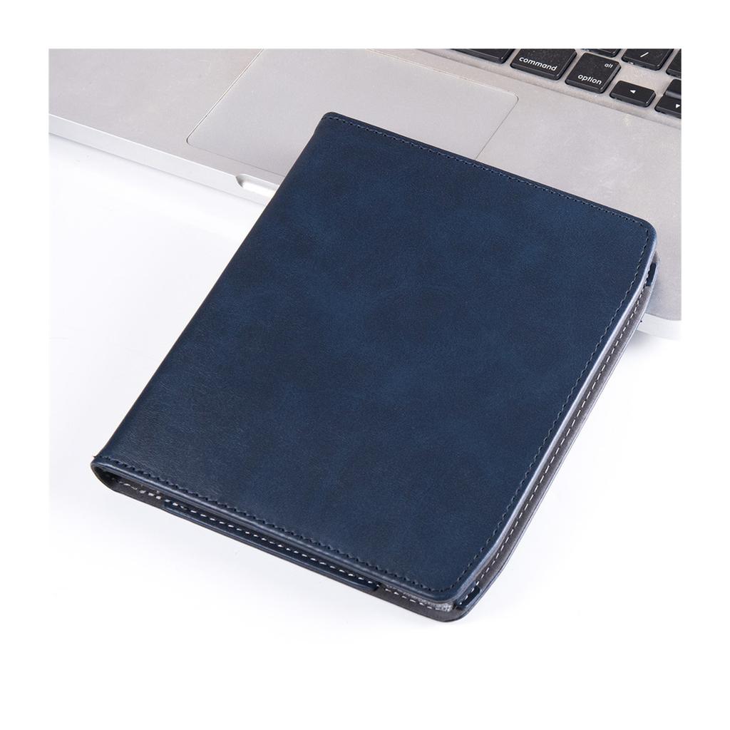 Navy 7 Inch Leather Case for PocketBook 700 Era Auto Sleep Wake PU Sleeve with Hand Rest Stand