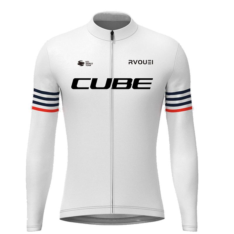2026 Autumn Breathable Cycling Suit Set Rvouei Cube Team Long Sleeve Men MTB Bike Clothing Autumn Bicycle Clothes Maillot Ropa Ciclismo