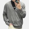 Calvin Klein Минималистичный удобный теплый свитер с длинным рукавом мужской свитер средне-серый 40QM317-030