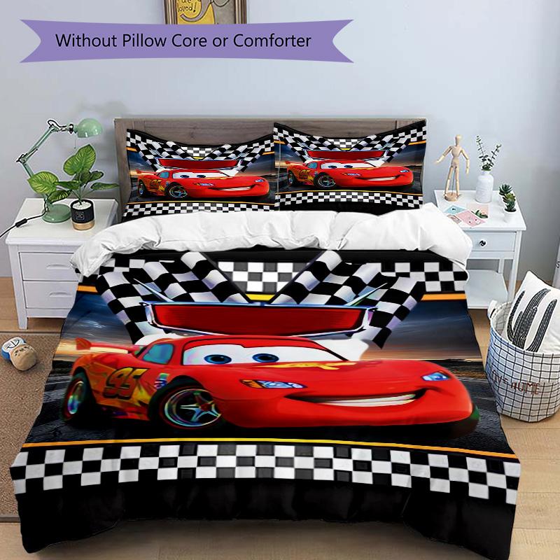 Cars Adventure Print 3Pcs Bedding Setduvet Cover With 2 Bedropillowcase Home Birthday Gift