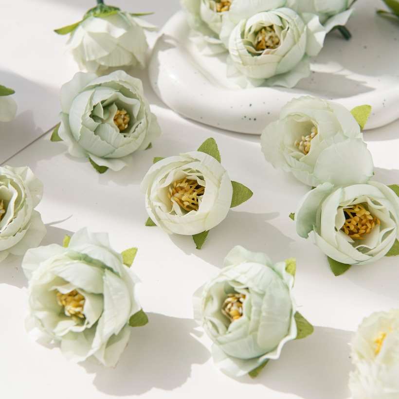 10Pcs Artificial Flowers Wedding Decoration Christmas Garland Home Room Scrapbooking Brooch Diy Gifts Candy Box Fake Silk Peony