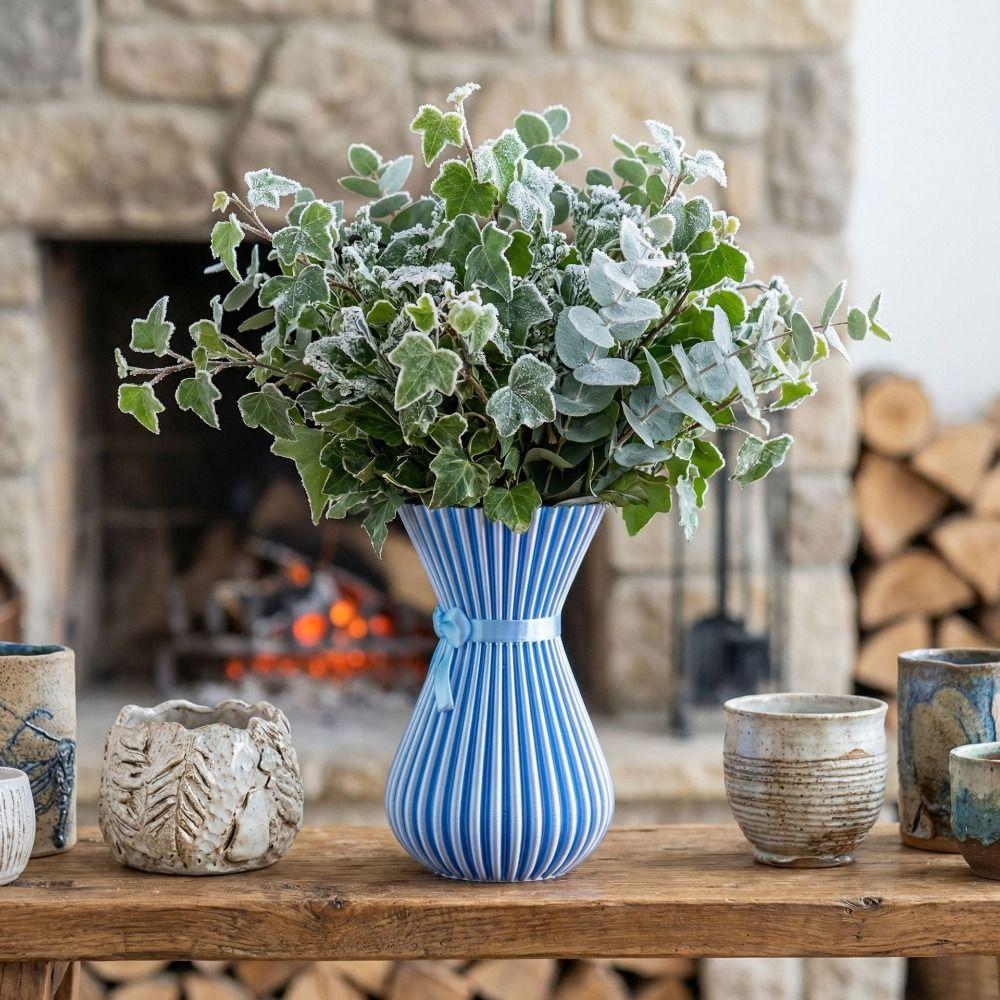 Waisted Hourglass Shape 3D Printed Flower Vases Flower Holder Office Tabletop Ornaments