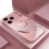 Роскошный светло-розовый чехол для телефона Apple с металлическим покрытием, стеклянный, для iPhone 17 16 15 14 13 12 11 Pro Max Plus 17Air 16E