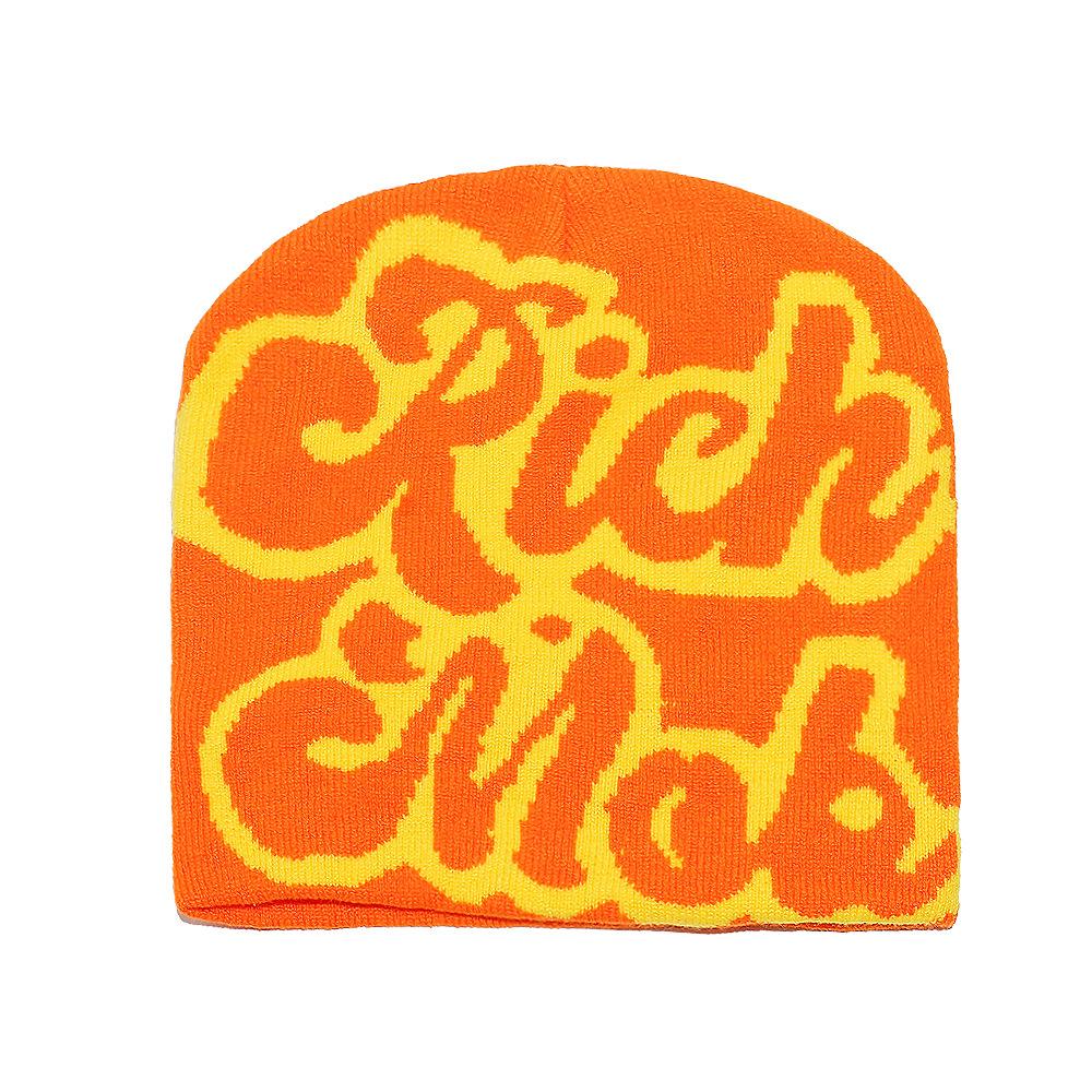 Temu осень-зима новая вязаная шапка-пуловер многоцветная с надписью теплая шапка мужская и женская шерстяная вязаная шапка