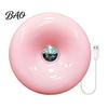 Small Space Lighting Donut Night Light, Wireless Rechargeable 2-in-1 Table Lamp with Touch Dimmer, Warm Orange Bedside Glow Wall Mountable Ambient for