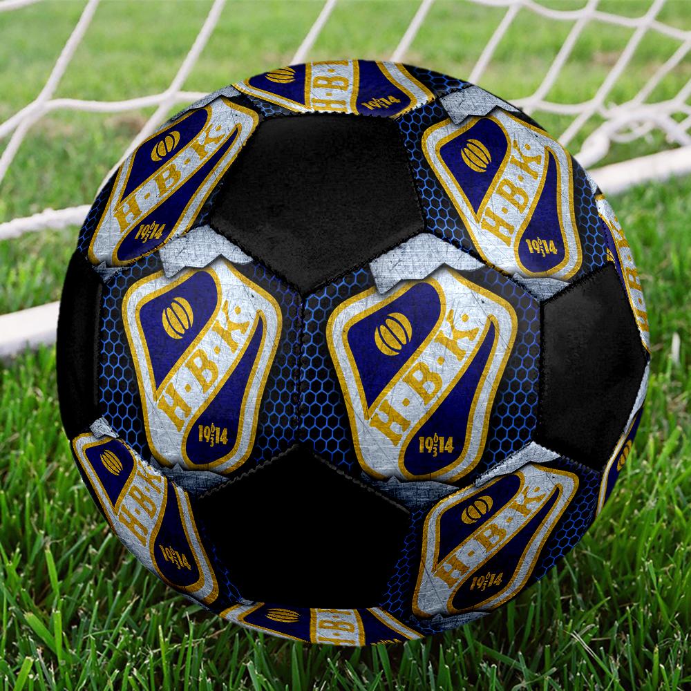 SIZE 5 Halmstads BK Soccer Ball Colorful All Ages Machine Stitched PVC Competition Ready Durable High-Bounce