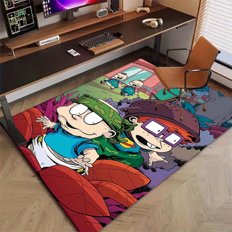 1pc Rugrats in paris2 Design Printed Area Rug Carpet for Bedroom Living Room Home Decor Rugs Mat Non Slip Mat Rug for Bedside