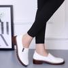 Мода 2024 Весна и Осень Новый Стиль Модные, Удобные и Элегантные Женские Туфли На Среднем Каблуке Повседневные Маленькие Кожаные Туфли