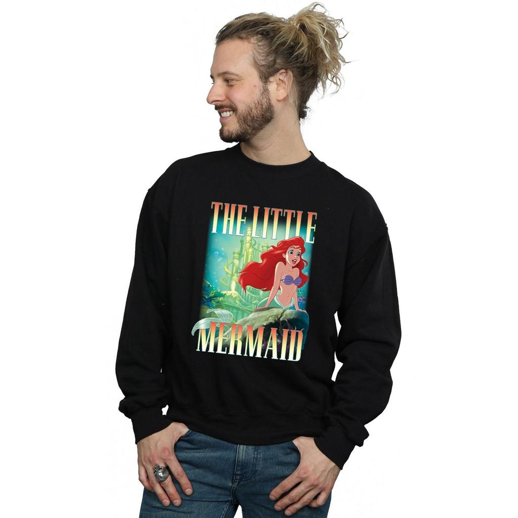 Disney Mens The Little Mermaid Ariel Montage Sweatshirt