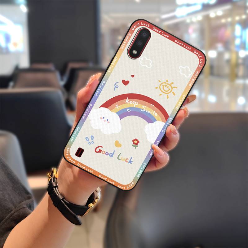 Мягкий чехол Мультяшный чехол для телефона Для Samsung Galaxy A01/SM-A015F/G Прочный Грязеотталкивающий Водонепроницаемый Милый Пылезащитный Силиконовый
