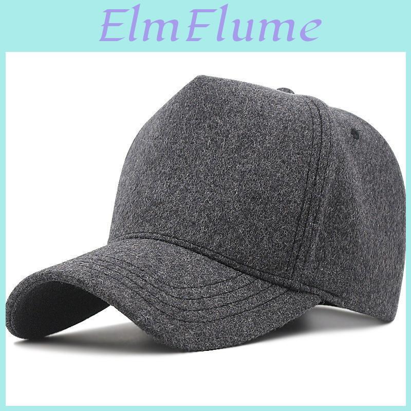 Big Size Wool Cap Basebal 5 Panels Man Outdoors Warm Felt Sport Hat 5660cm 6065cm