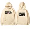 Модная Худи с Графикой Kesha Records, Двусторонний Принт, Мужская Женская, С Длинным Рукавом, Пуловер, Осень Зима, Флис, Унисекс, Свитшоты