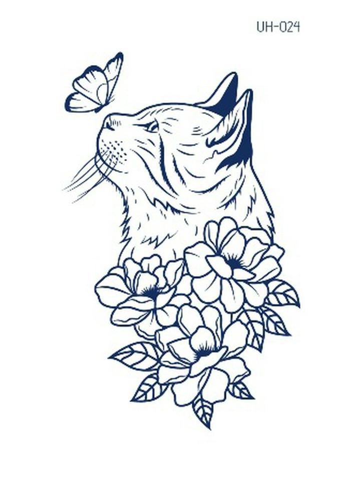 Водостойкие полуперманентные татуировки-наклейки на травяной основе для мужчин и женщин