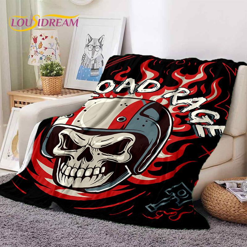 Motocross Motorcycle Soft Blankets,Keep Warm Throw Blanket Comfortable Blanket for Picnic Beds Sofa Home Bedroom Hiking Gift