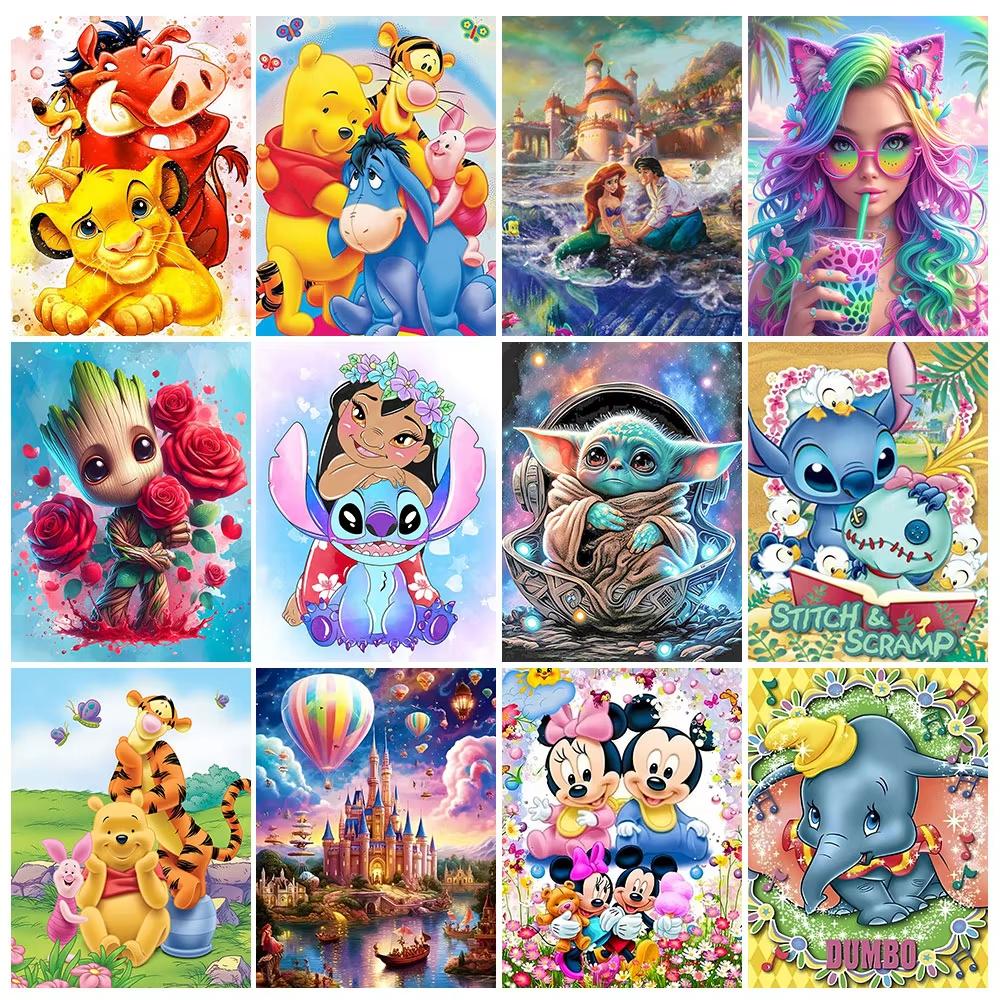 Diamond Painting Disney Lilo & Stitch Picture 5D DIY Full Round Drill Mosaic Embroidery Cross Stitch Kits Home Decor