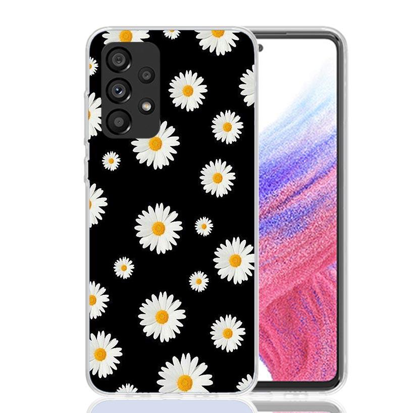 Чехол для телефона с рисунком ромашек, цветочный, для Samsung Galaxy A13 A14 A15 A16 A53 A54 A55 A56 A33 A34 A35 A36 A23 A24 A25 A26 A05S A04S