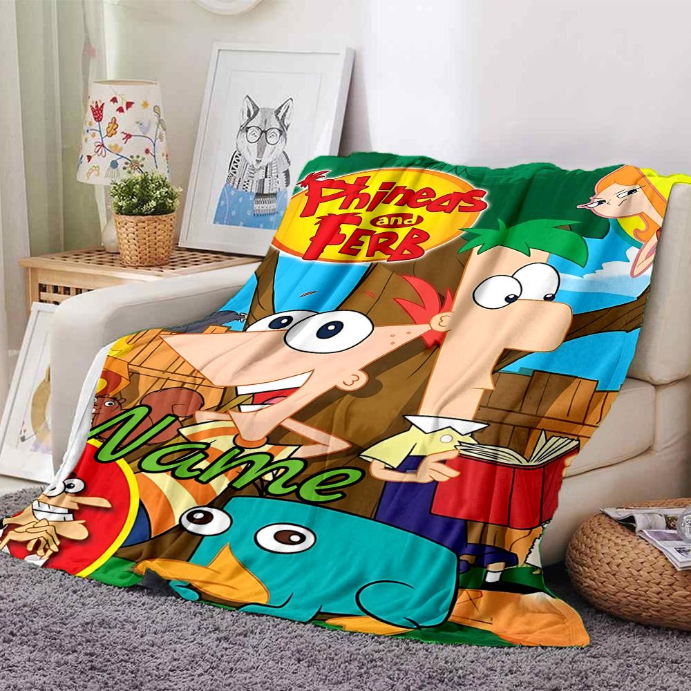 Custom Name Family Guy Adventure flannel Blanket for Super Soft Cute Comfort Blanket for Travel Bedding Couch Sofa Blanket
