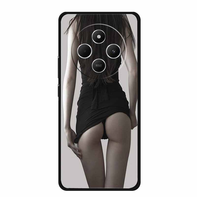 Phone Case For Xiaomi Redmi 14C Back Cover Case 14 C Black Silicone Soft Funda For Redmi 14C Case Redmi14C 6.88" Shockproof Bag