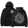 Harajuku Oversized Sweatshirt Men Women Fashion Casual Cozy H Twenty One Pilots Car Radio Double Sided Print Hoodie
