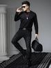 European Style Trendy Printed Round Neck Base Shirt Men's Long-Sleeve T-Shirt 2025 New Autumn Casual Top Tee
