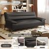 Modern Foldable Leather Sofa Bed for Small Spaces