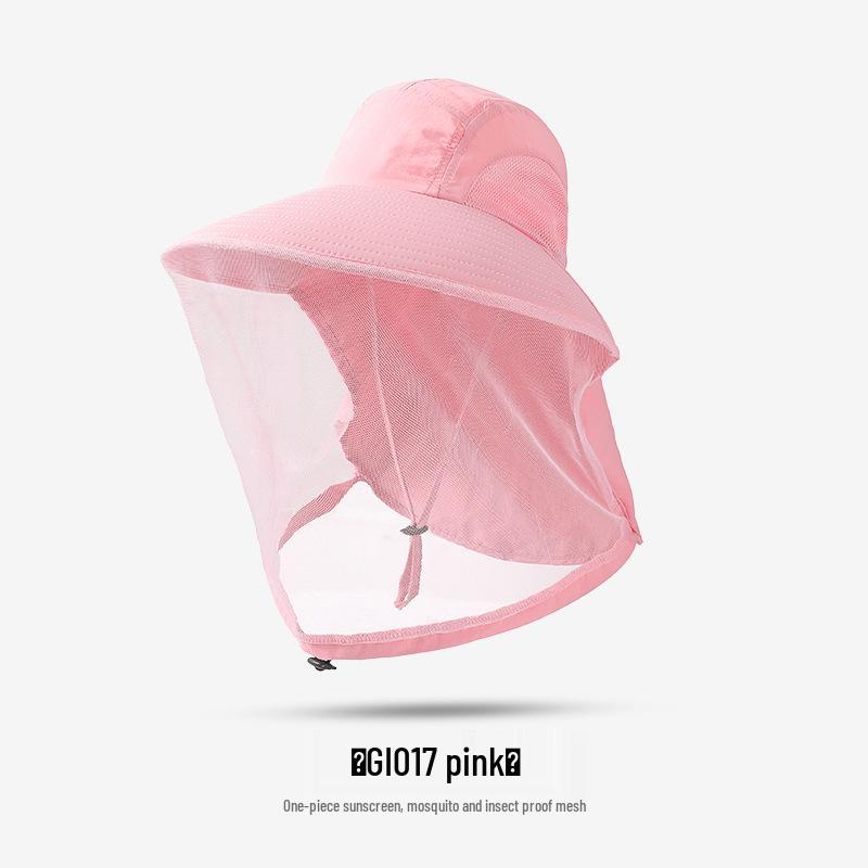 Мужская шляпа с широкими полями и защитой от УФ-лучей для рыбалки с сеткой от насекомых