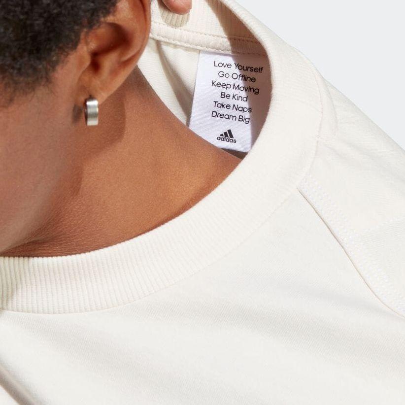 Adidas Однотонная футболка с круглым вырезом и коротким рукавом, мужские топы, белый цвет IC4102