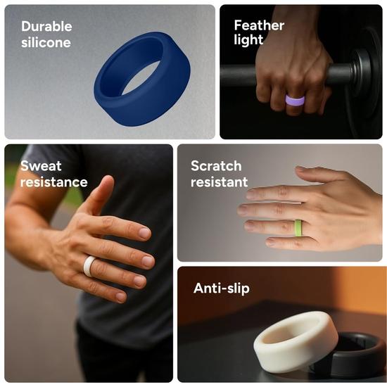 Защитный чехол Gabit Smart Ring Skin | Защита от царапин | Приятный для кожи, Легкий, Прочный, Удобная посадка, Размер - Средний, от 9 до 14