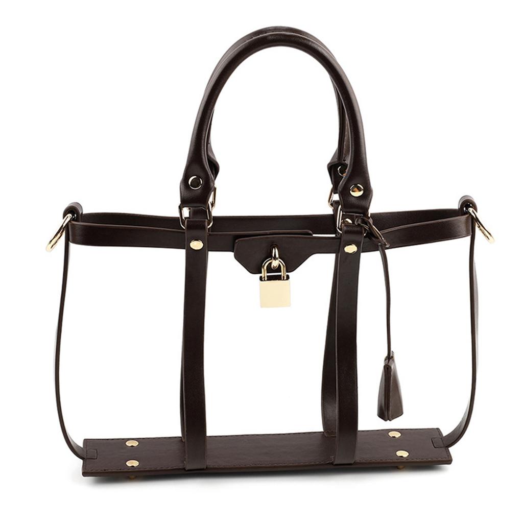 Роскошный полый набор сумки-тоут и сумки-мессенджера DIY Аксессуар для сумки кроссбоди PU Чехол Набор для преобразования для сумочки Черный/Кофе