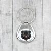 Bouvier Des Flandres, Flanders Cattle Dog - Geometric Keychain with a Photo and the Inscription Art-Dog