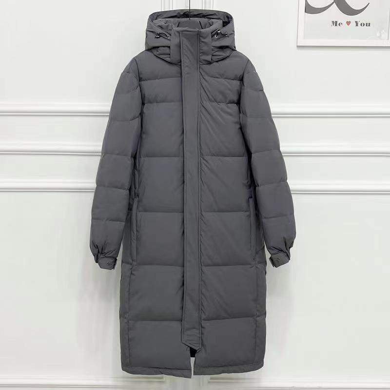 Женская очень длинная куртка с хлопковым наполнителем до колена, утолщенная, свободного кроя, школьная форма для экзаменов по искусству, куртка с хлопковым наполнителем