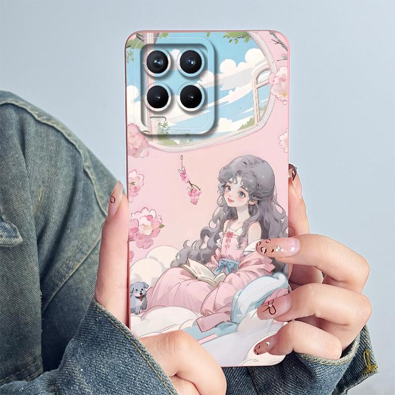 For OPPO Realme 8 4G RMX3085 Phone Case Realme8 Pro 4G RMX3081 Soft Capa Coque Sweet Painted Cartoon Shell Printed Funda Cover