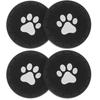 LEDMOMO Car Coasters, Set of 4, PVC Non-Slip Cup Holder Coasters, Easy To Clean, Black, 7.0cm, for Car Interior