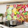 Stylish and Durable Glass Board with Colorful Sweets Print 80x52 cm