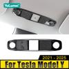 Для Tesla Model Y ModelY 2021 2022 2023 2024 2025 Нержавеющая автомобильная лампа для чтения Аудио Твитер Крышка динамика Корпус Отделка Наклейка