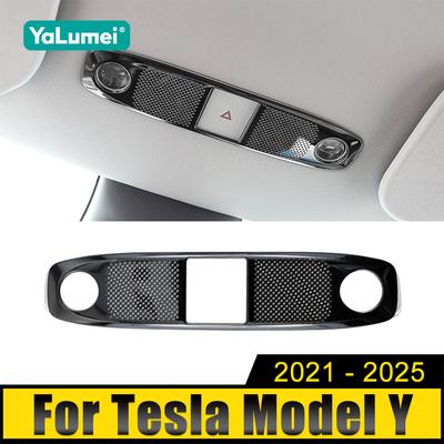 Для Tesla Model Y ModelY 2021 2022 2023 2024 2025 Нержавеющая автомобильная лампа для чтения Аудио Твитер Крышка динамика Корпус Отделка Наклейка
