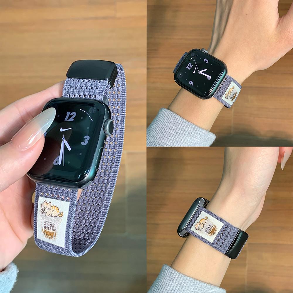 Дышащий нейлоновый ремешок для Apple Watch 44 мм Ремешок Ultra 49 мм 1 2 3 S10 11 46 мм 42 мм 45 мм 40 мм 41 мм 38 мм Ремешки для серии IWatch