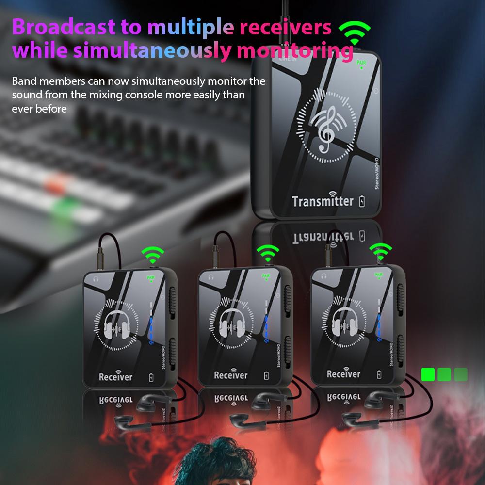 2,4 ГГц беспроводная система передачи данных для наушников-мониторов, перезаряжаемый передатчик и приемник