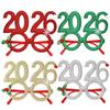 Cute Christmas Headpiece Sweet New Year Decorative Glasses 2026 Happy New Year Headband  Photo Prop