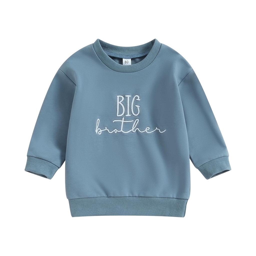 Baby Boy Sweatshirt 1Y 2Y 3Y 4Y 5Y 6Y Letter Print Long Sleeve Pullovers Autumn Tops for Toddler Cute Fall Clothes