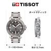 Автоматические часы Tissot Seastar 1000 с браслетом, Официально импортированные, Мужские, Серый циферблат, T1204071108101