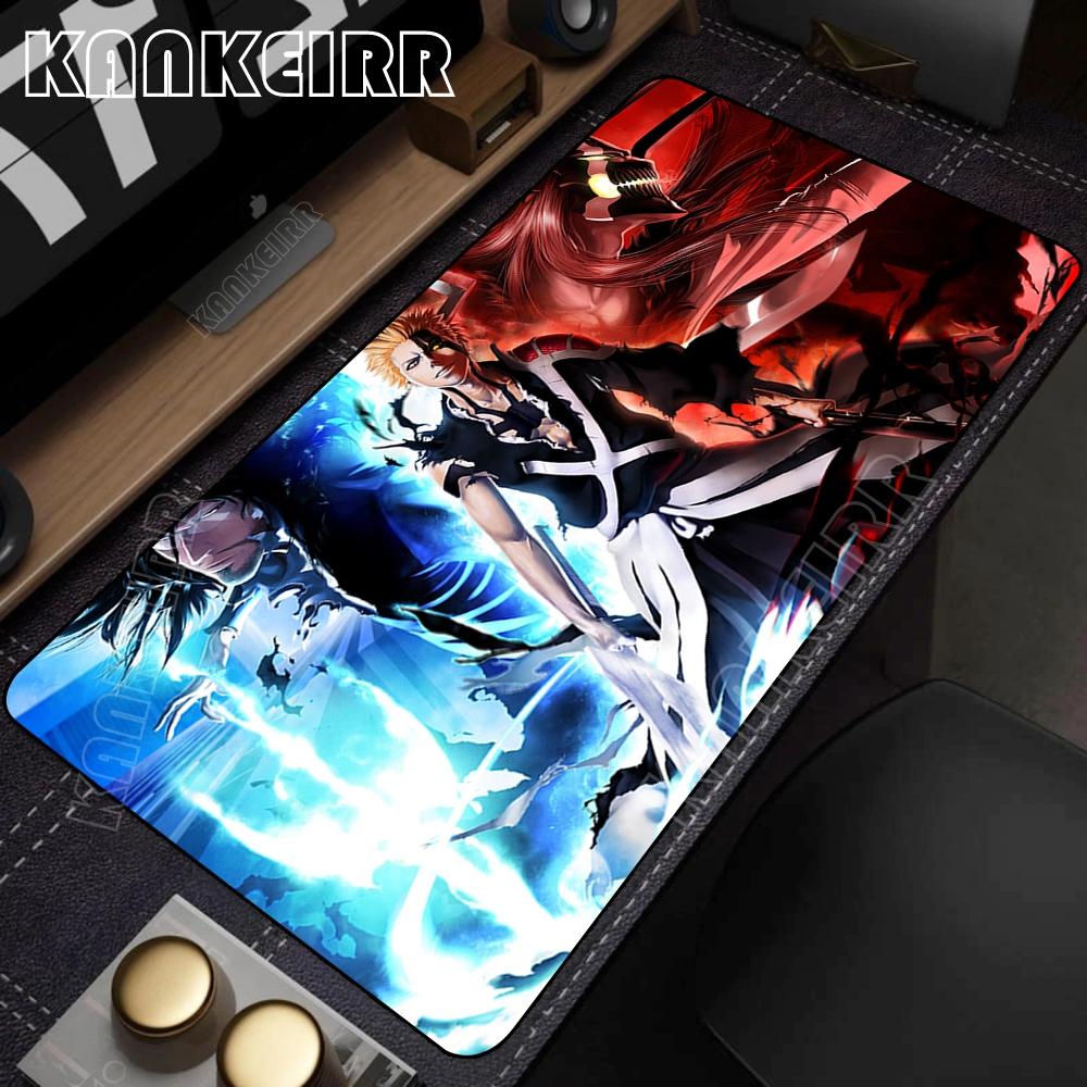 Kurosaki Ichigo Rubber Mousepad Anime Bleach Mouse Pad NonSlip Mausepad Pc Gaming Accessories Large Gamer Keyboard Desk Mat