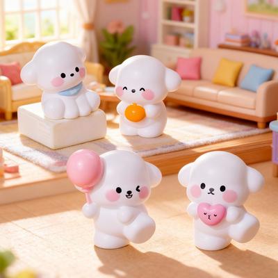 Миниатюрная фигурка собаки для DIY террариума, кукольного домика, декора. Милая статуэтка животного из смолы для сказочного сада, рабочего стола, полки автомобиля, микроландшафта