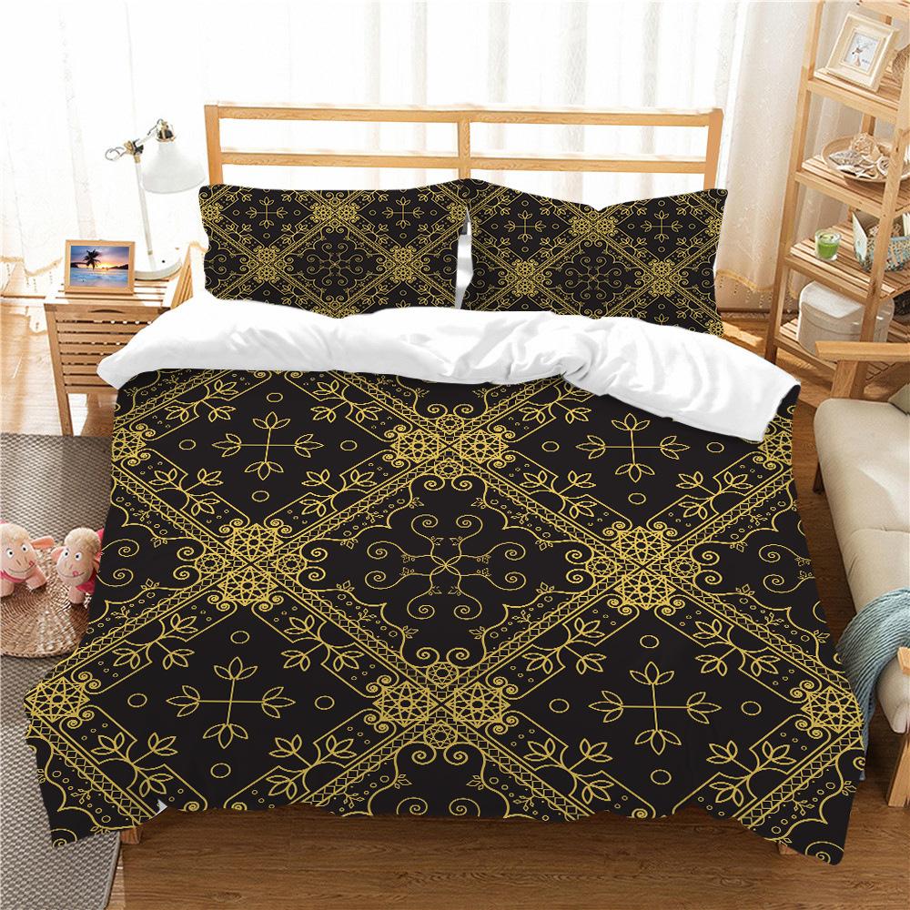 Bohemian Floral King Queen Duvet Cover Boho Mandala Cashew Flowers Bedding Set Exotic Tribe Style 2/3pcs Polyester Quilt Cover