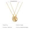 2PCS Magnetic Couple Matching Necklace 100 Languages I Love You Projection Sun Moon Heart Shape Magnet Paired Pendant Lover Gift