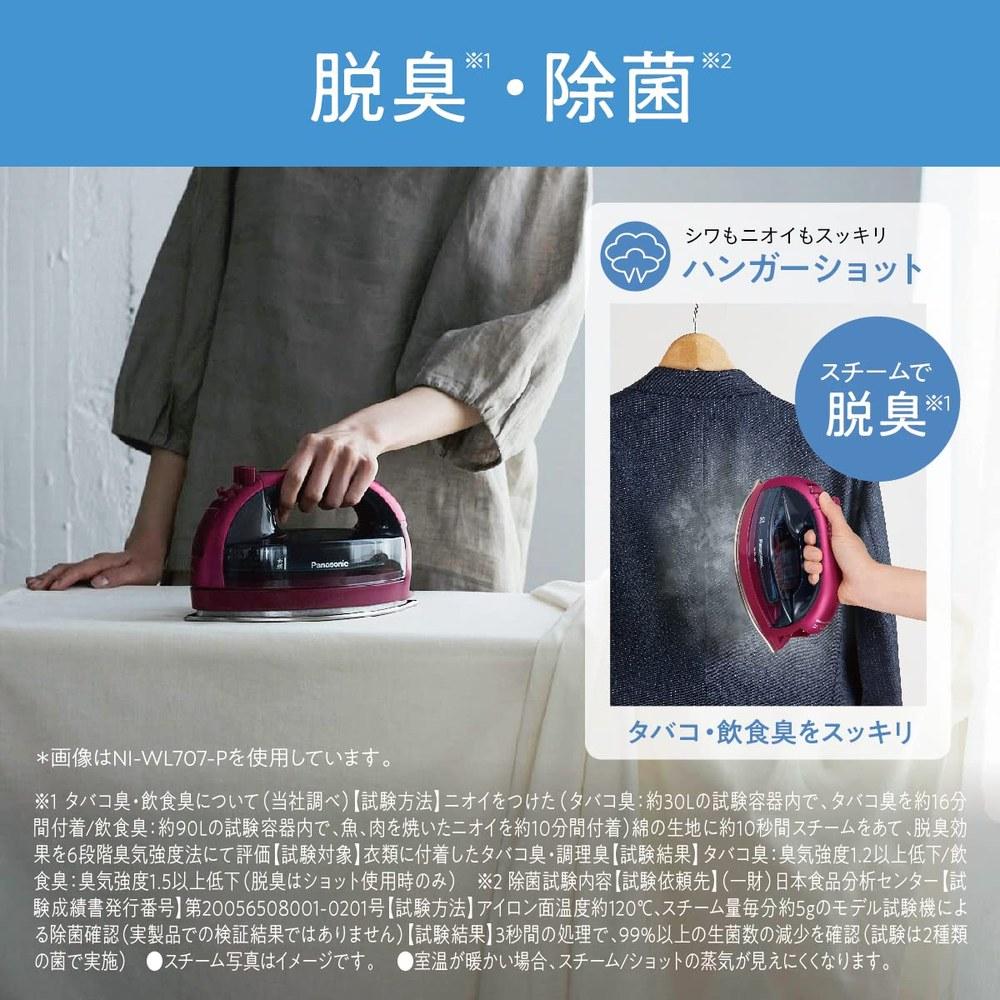 Panasonic Cordless Steam W-Head Iron NI-WL407-H Clear Gray